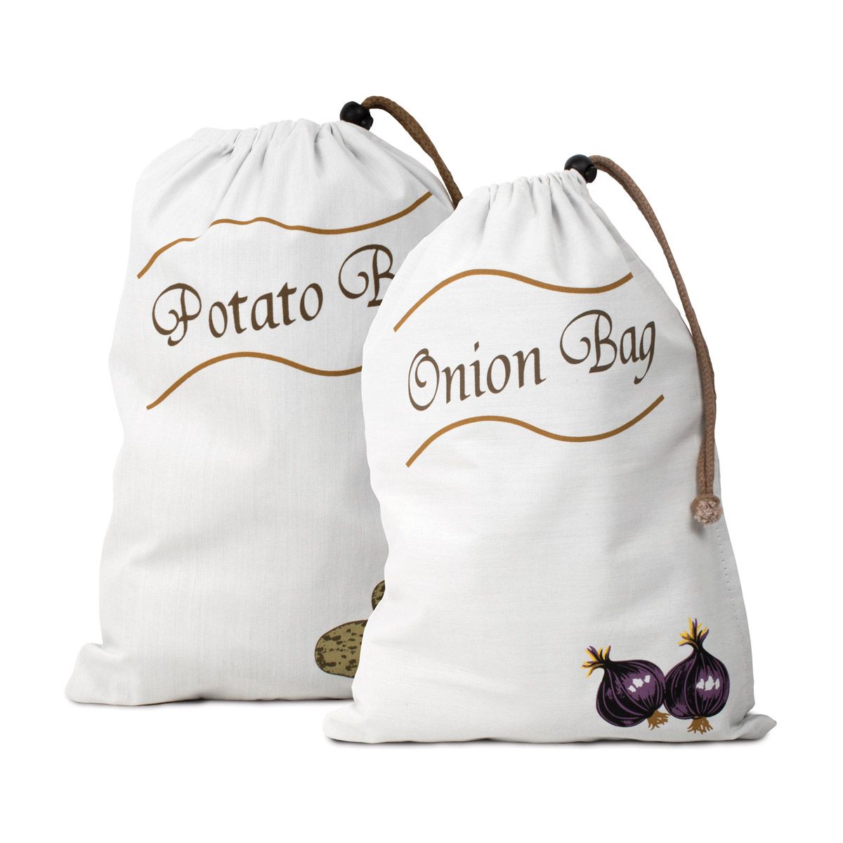 Set de bolsas para conservar patatas y cebollas