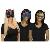 Rainbow wild cat mask w/ tattoo