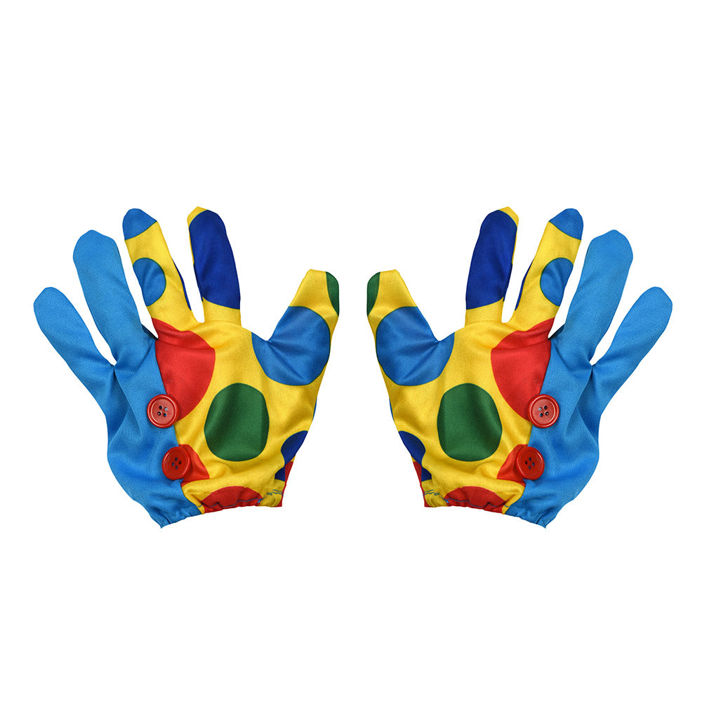 Guantes de payaso de lunares