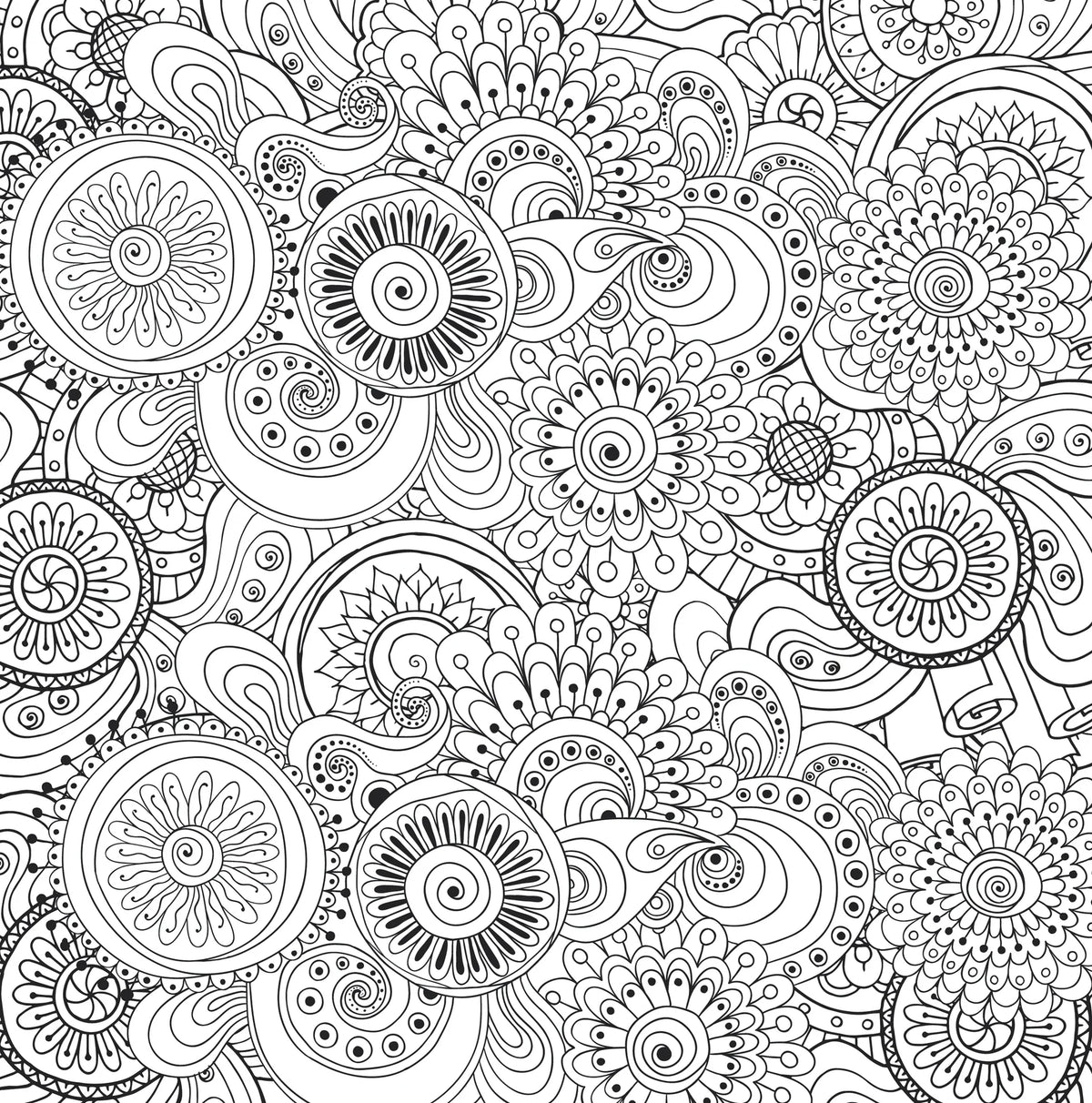 Libro para colorear de artista: Cachemires pacíficos