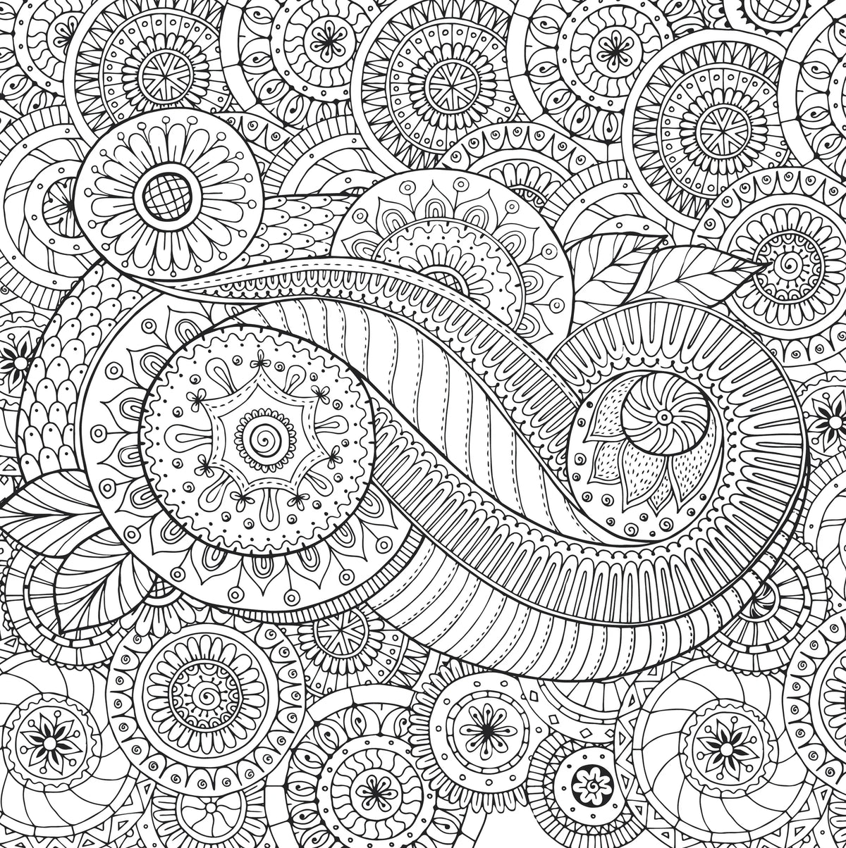 Libro para colorear de artista: Cachemires pacíficos