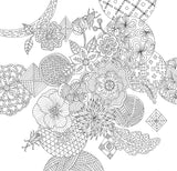 Libro de colorear de un artista para jardines zen