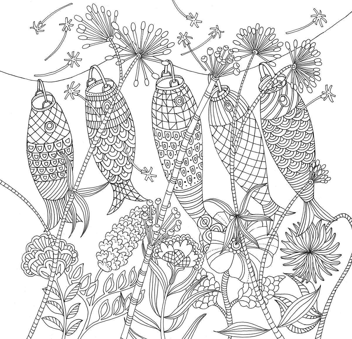 Libro de colorear de un artista para jardines zen