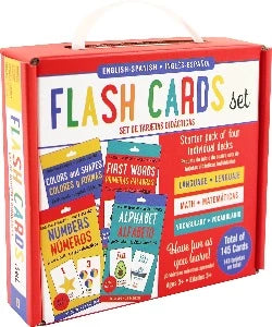 Paquete Económico de Tarjetas Didácticas Bilingües Inglés-Español (Juego de 4)