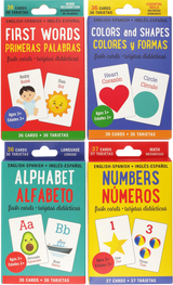 Paquete Económico de Tarjetas Didácticas Bilingües Inglés-Español (Juego de 4)