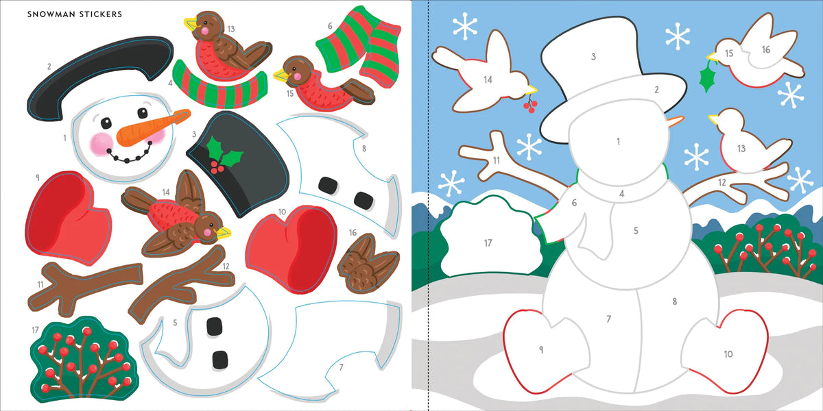Mi primer libro de colorear con pegatinas: Navidad