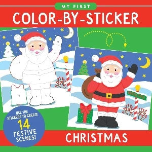 Mi primer libro de colorear con pegatinas: Navidad