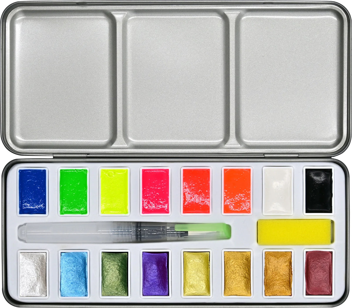 Set de pintura de acuarela metálica y neón Studio Series