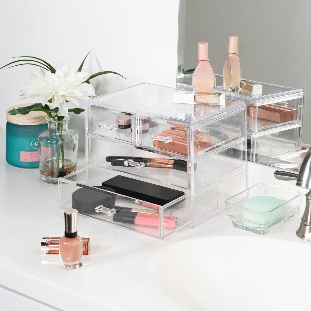 Organizador apilable de 4 cajones