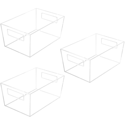 Set de 3 cajas acrílicas transparentes M