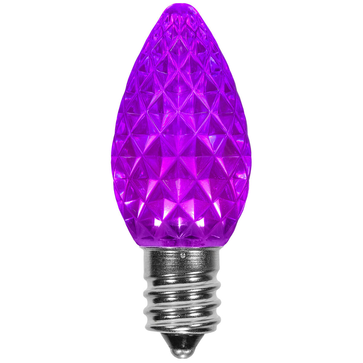 Guirnalda de luces LED C6 de 35 focos, cable morado/negro