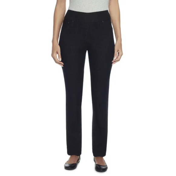 Pantalones Elásticos Vaqueros con Falsos Bolsillos Negro Ruby Rd X