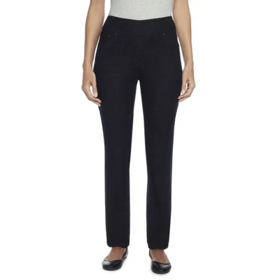 Pantalones Elásticos Vaqueros con Falsos Bolsillos Negro Ruby Rd X