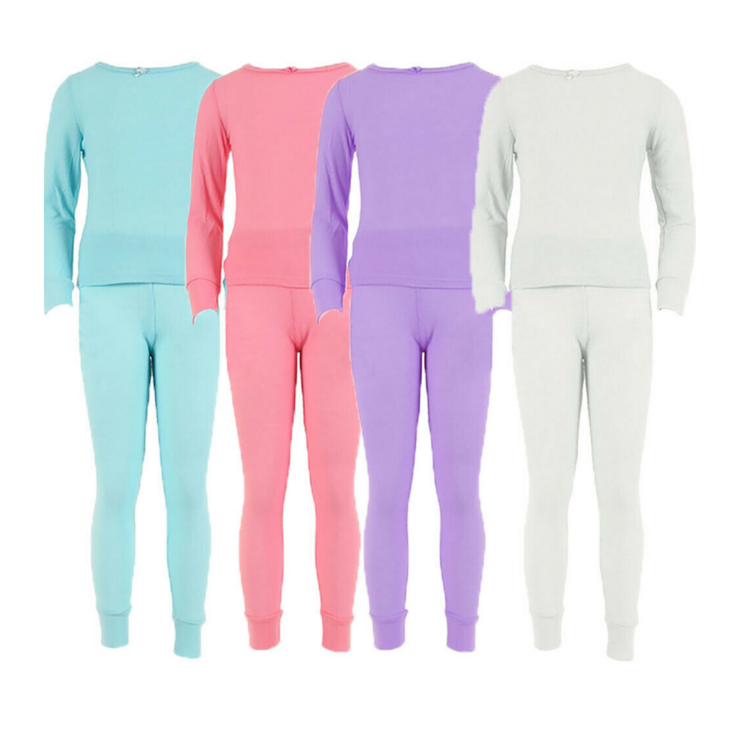Girls Thermal 2 pc set Pink