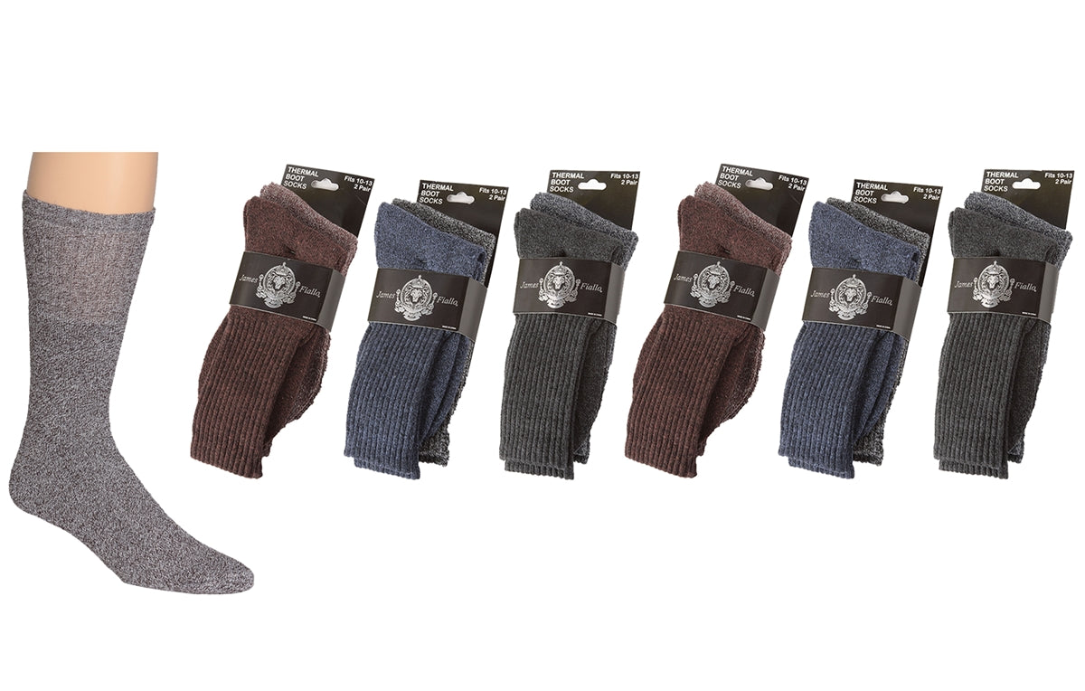 Paquete de 2 calcetines térmicos gruesos para hombre