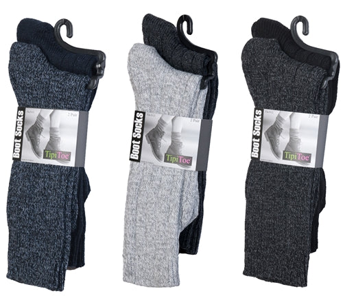 Calcetines acanalados para bota de mujer - Paquete de 2