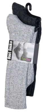 Calcetines acanalados para bota de mujer - Paquete de 2