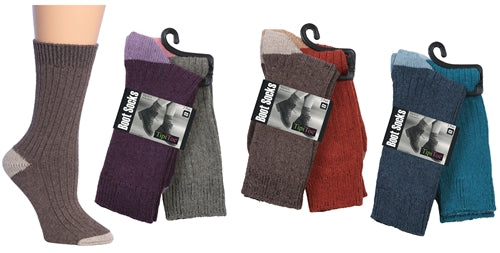 Calcetines de lana para mujer, paquete de 2 unidades