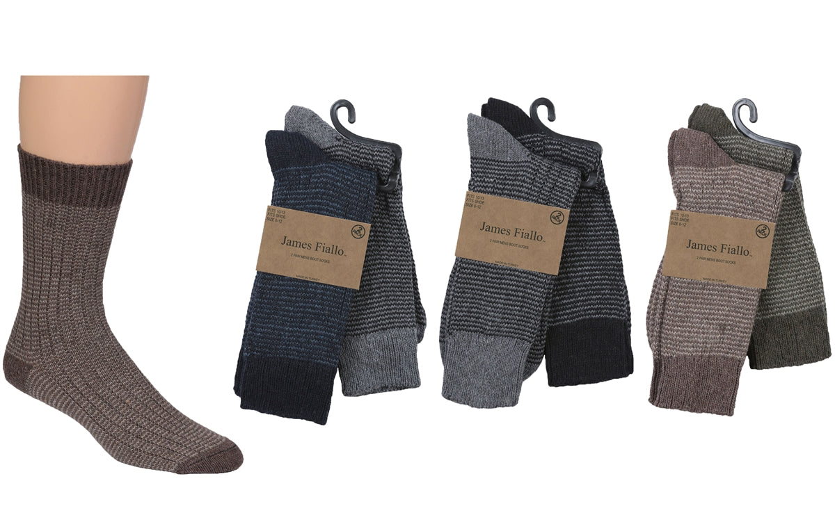 Calcetines de bota gruesos para hombre, 2 pares