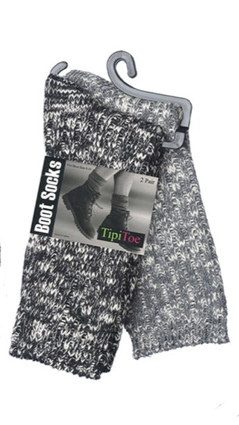 Calcetines de lana para botas para mujer (paquete de 2)