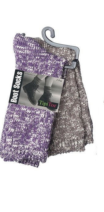 Calcetines de lana para botas para mujer (paquete de 2)