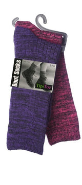 Calcetines de bota jaspeados para mujer - Paquete de 2