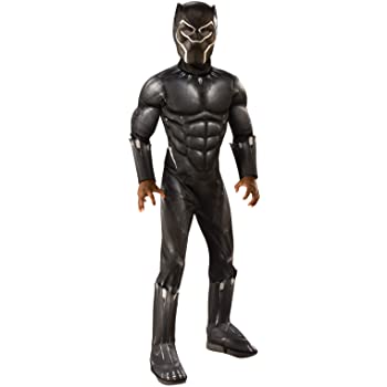 DISFRAZ DE NIÑO CON MÚSCULOS DE BLACK PANTHER