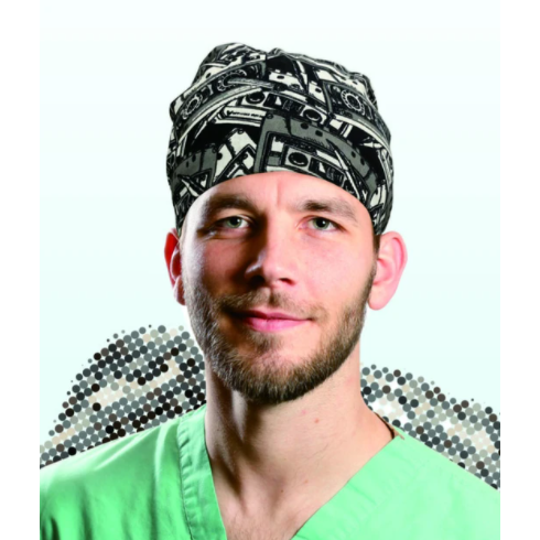 Gorro quirúrgico-Teñido anudado primaveral