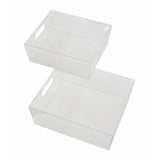 Set of 2 Clear Shallow totes