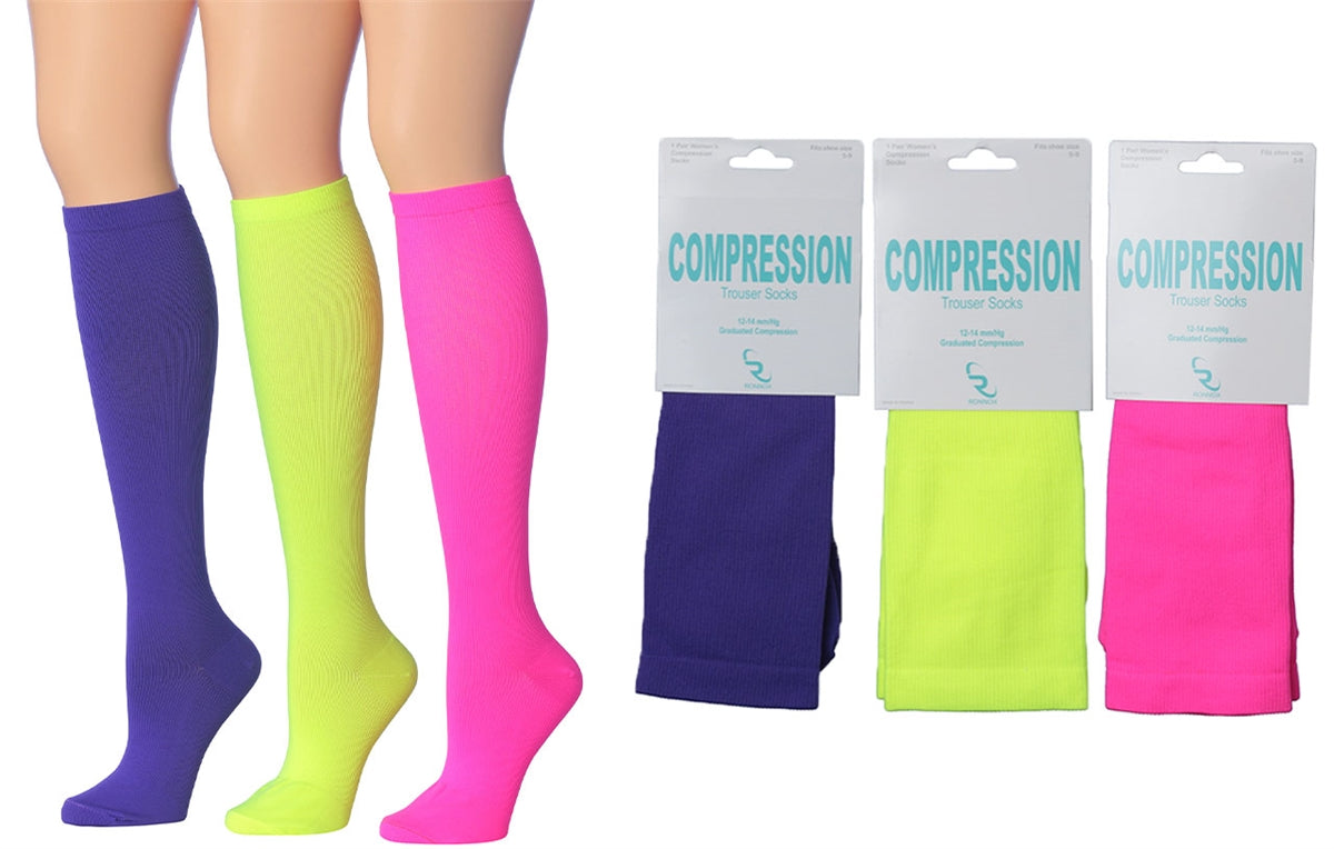 Calcetines de compresión gradual para mujer de un solo paquete
