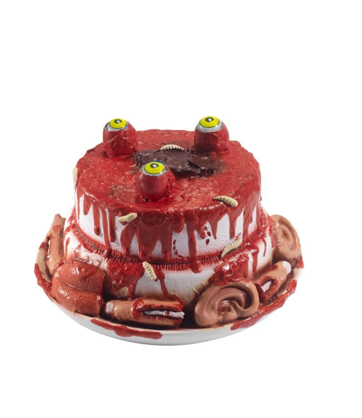 ATRIL DE PASTEL ZOMBI GOURMET GORY DE LÁTEX, ROJO