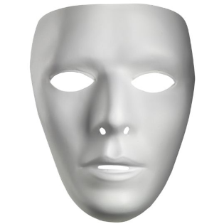 MASCARILLA EN BLANCO PARA ADULTOS MASCULINOS
