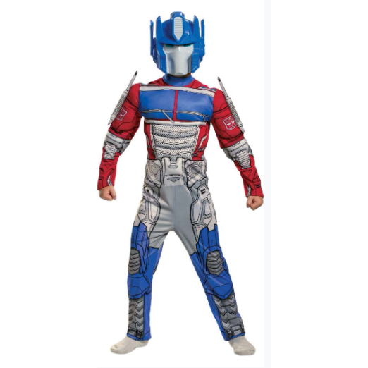 OPTIMUS CON DISFRAZ DE MUSCLE BOY
