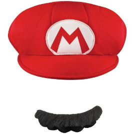MARIO ADULT HAT & MUSTACHE