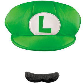 SOMBRERO Y BIGOTE DE ADULTO LUIGI