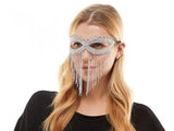 Rhinestone silver Mask