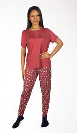 Pijama Set Sueña Dulce Rojo