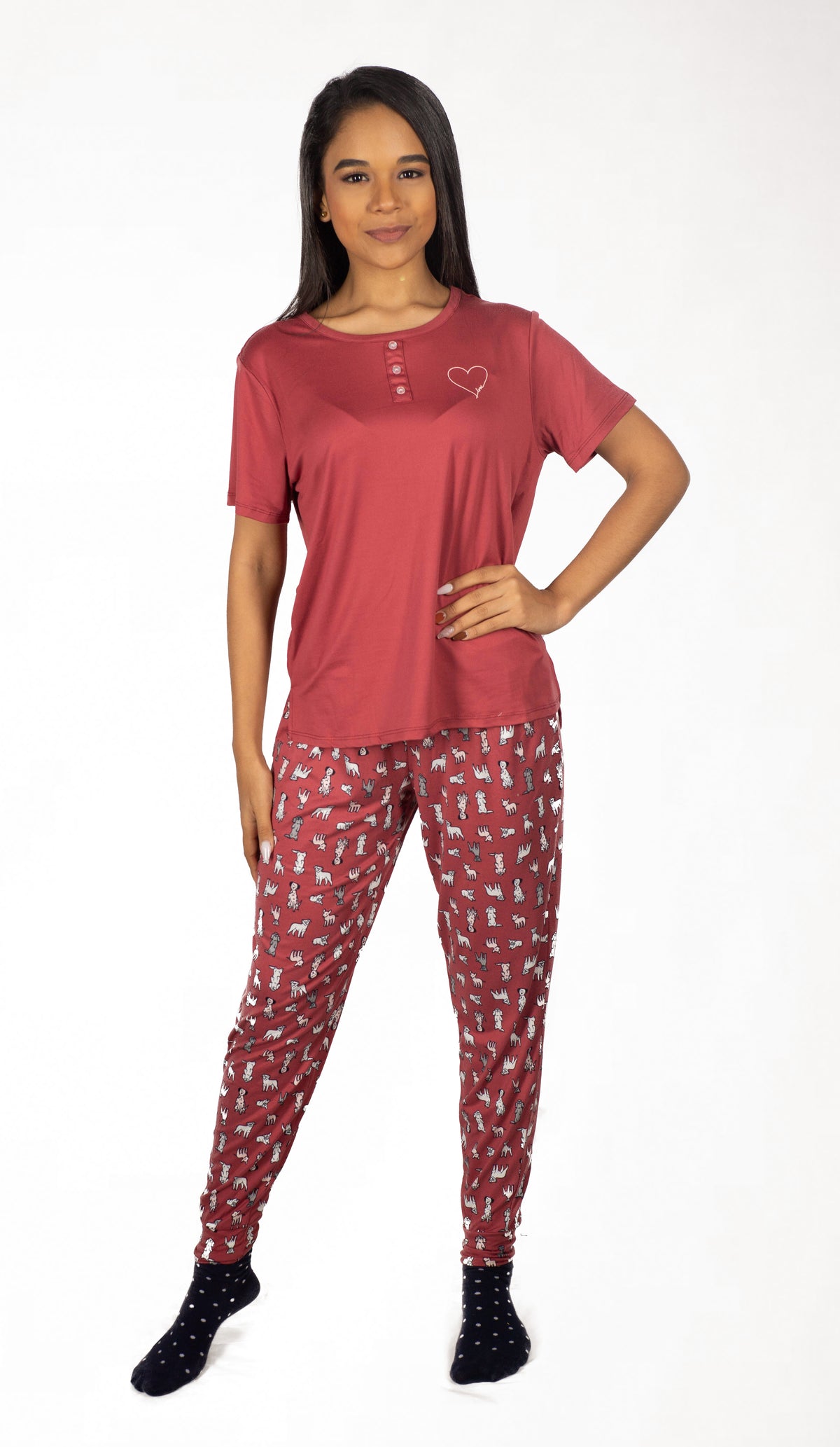 Pijama Set Sueña Dulce Rojo