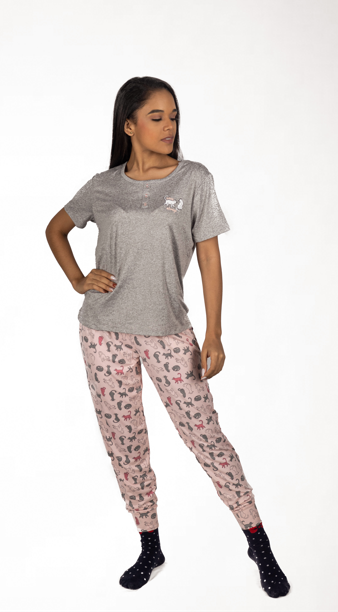Conjunto de pijama Sleep tight Gris jaspeado