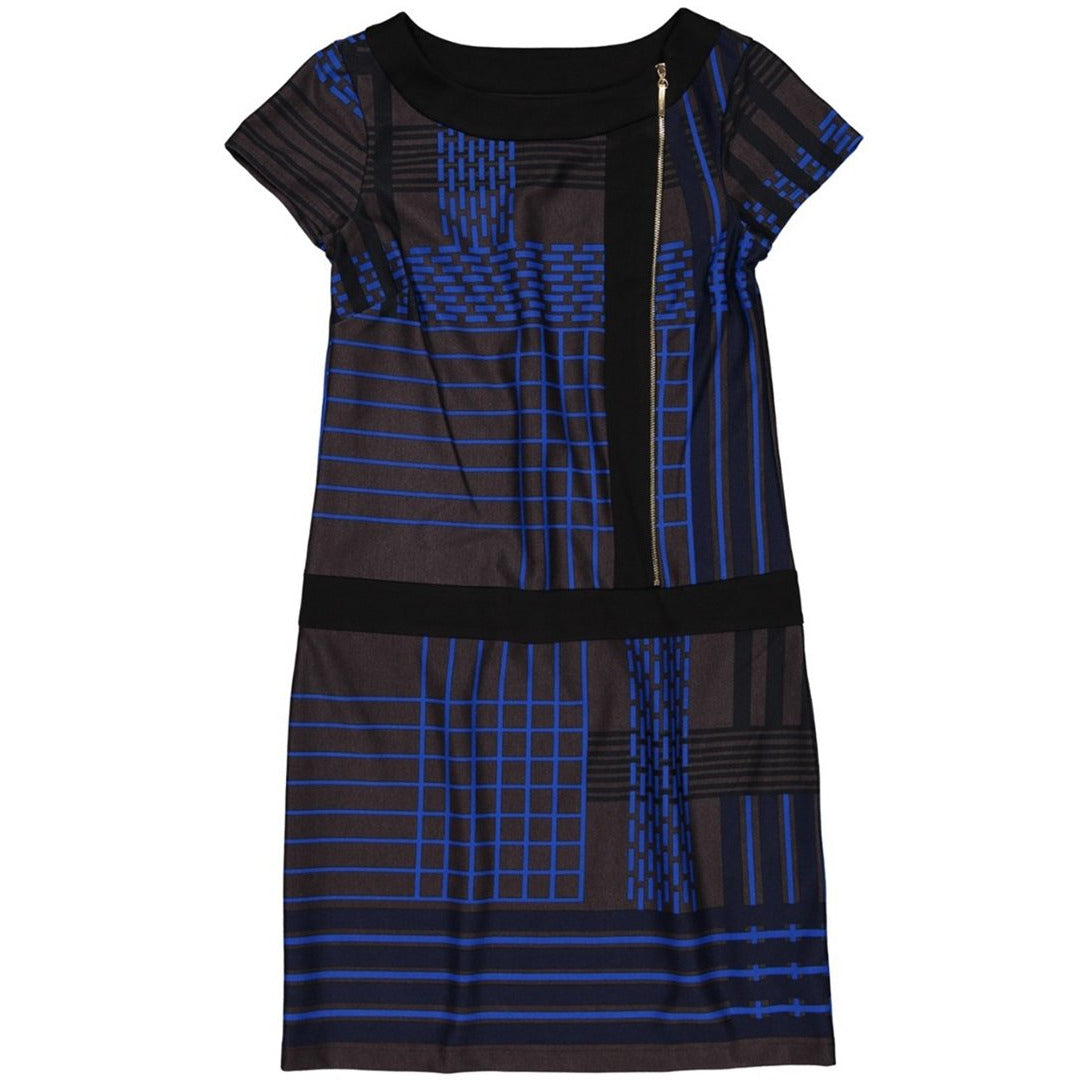 Vestido azul multicolor