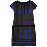 Vestido azul multicolor
