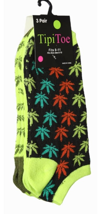 Calcetines tobilleros de mujer (3 pares) estilo hippie