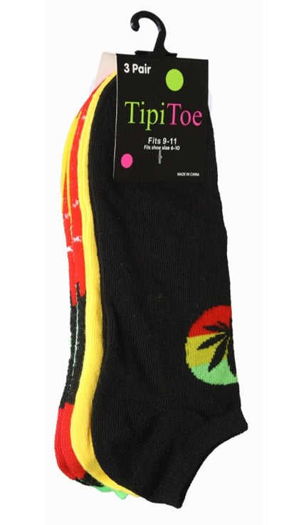 Calcetines tobilleros de mujer (3 pares) estilo hippie