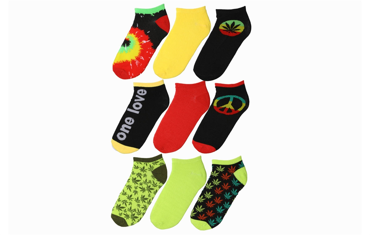 Calcetines tobilleros de mujer (3 pares) estilo hippie