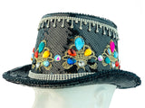 Sombrero de lentejuelas azul brillante para Burning Man