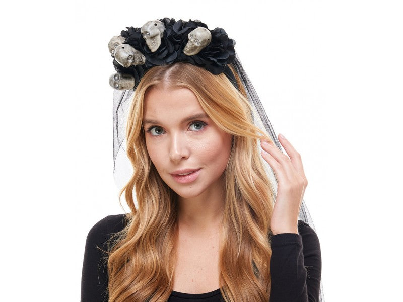 diadema con velo