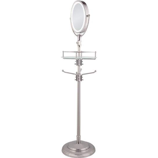 Espejo de pie LED inalámbrico con altura ajustable