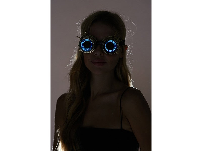 Gafas Steampunk Doradas de Neón