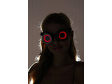 Gafas Steampunk Plateadas de Luz de Neón