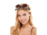 Gafas Steampunk Plateadas de Luz de Neón